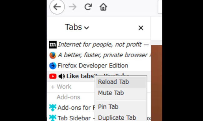 Tab Sidebar