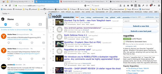 Twitter as  a Sidebar