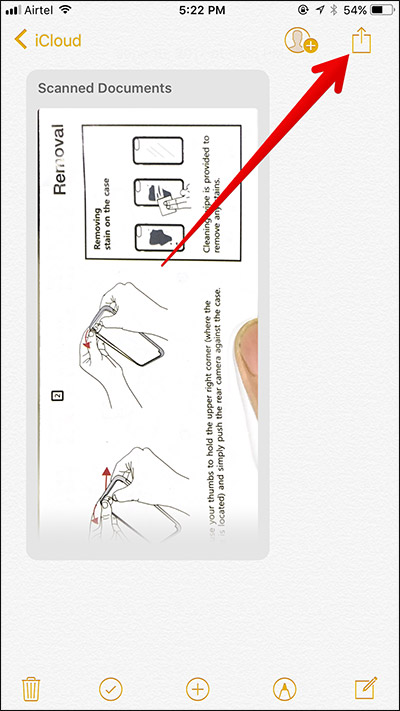Nhấp vào biểu tượng chia sẻ