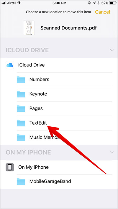 Chọn nơi để lưu file ghi chú sau khi đánh dấu