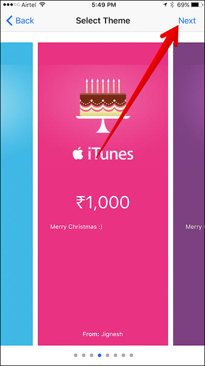 Chọn theme để gửi quà