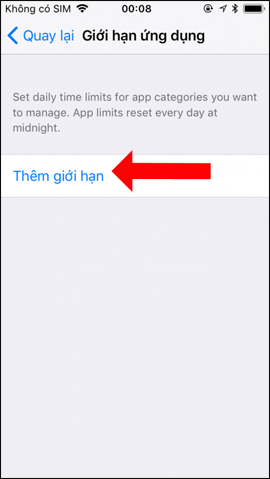 Add limits on apps