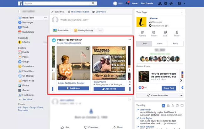 Xem đề xuất trên Facebook