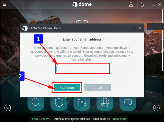 Nhập email đăng ký tài khoản