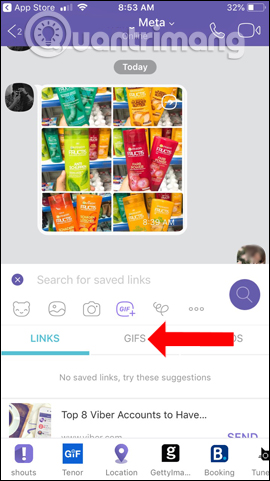 Truy cập ảnh động đã lưu