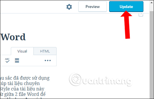 Cập nhật thay đổi