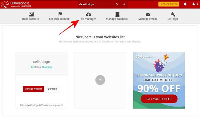Dashboard của máy chủ