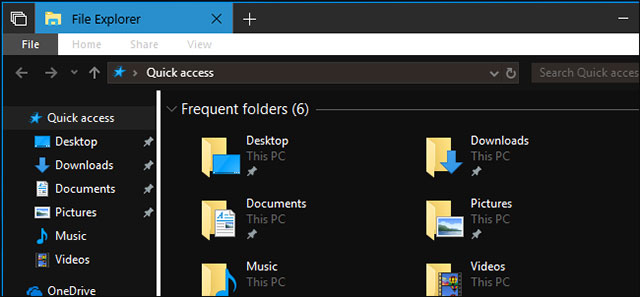 Chế độ Dark Theme của File Explorer