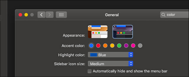 Trên Mac là màu xám đẹp mắt hơn