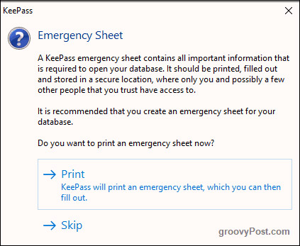 Emergency Sheet