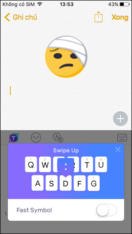 Nhập nhanh ký tự 