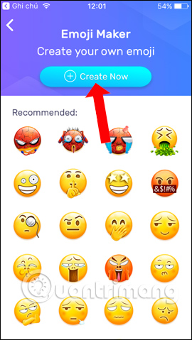 Nhấn nút tạo mới 