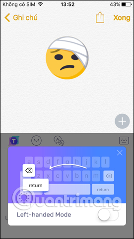 Kích hoạt chế độ tay trái