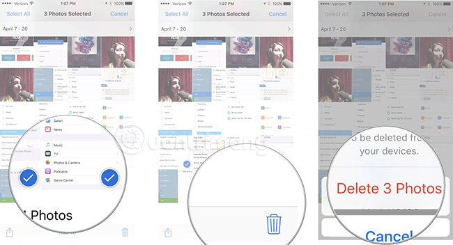 Xóa ảnh khỏi My Photo Stream