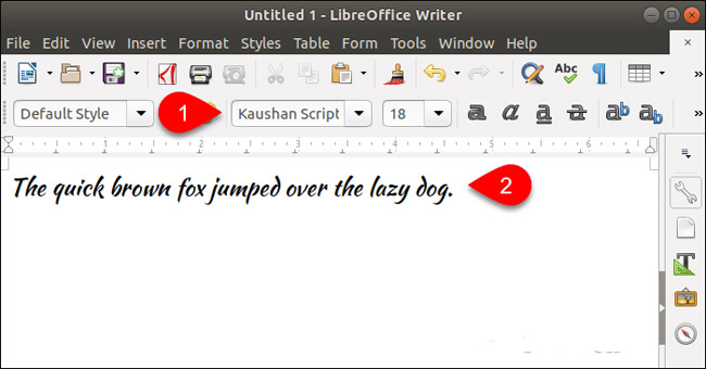 Dùng font mới trong các ứng dụng