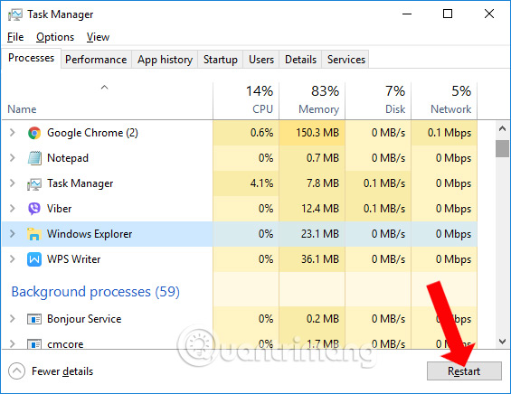 Tắt Windwos Explorer