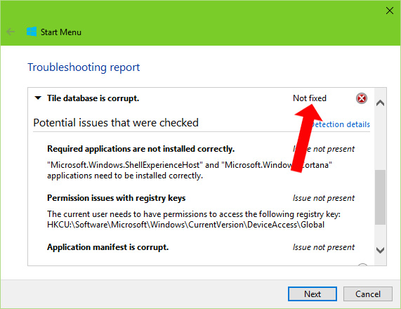 Báo lỗi dữ liệu