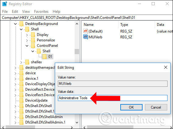 Đặt giá trị mới