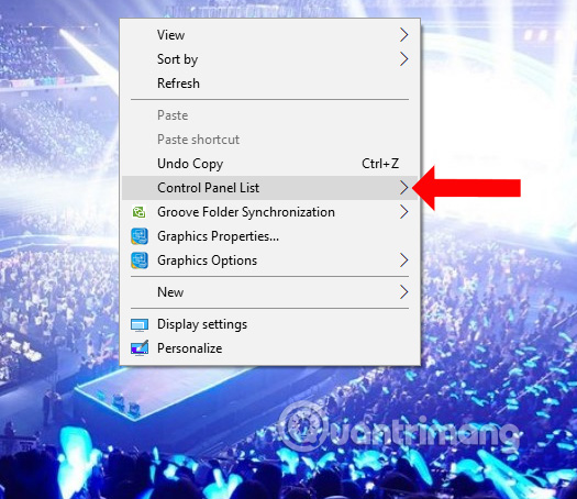 Hiện mũi tên cho danh sách