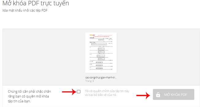 Mở khóa PDF