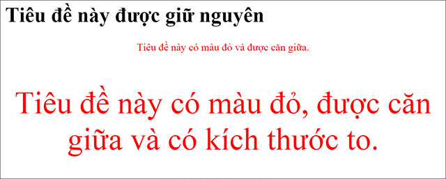Dùng công cụ chọn để tạo kiểu cách cho phần tử HTML