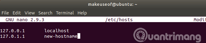 Đổi hostname mới
