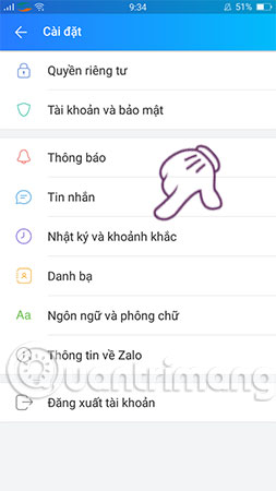 Chọn mục Nhật ký và khoảnh khắc