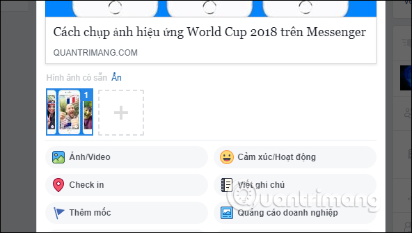 Đăng bài lên Fanpage Facebook