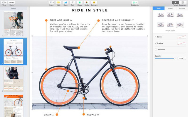 Giao diện của iWork