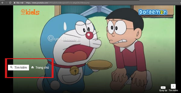 Nhấn mũi tên sang trái để có những tùy chọn khác 