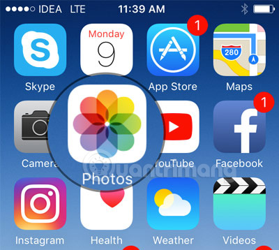 Mở ứng dụng Photos