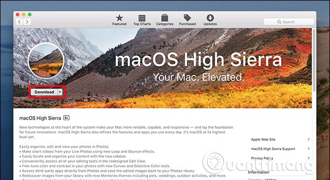 Tải phiên bản mới nhất của Mac