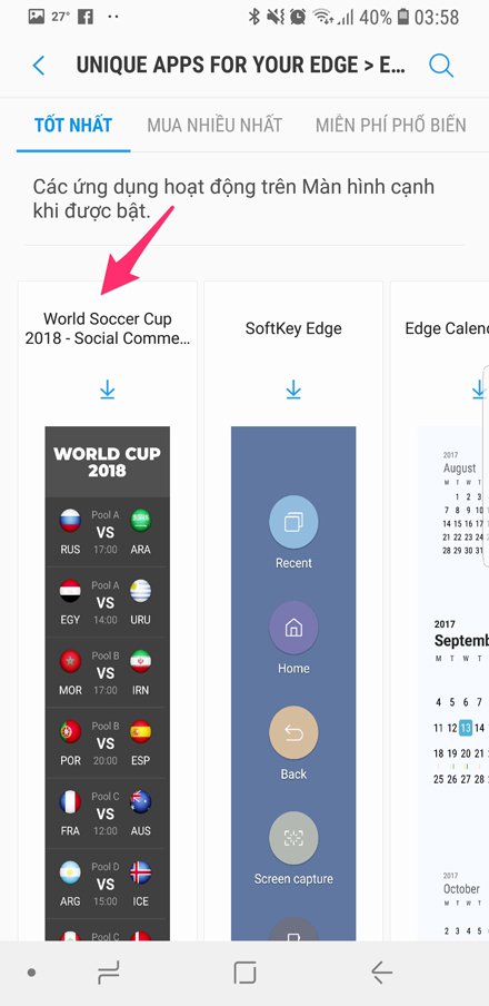 Chọn tải mục có tên World Soccer Cup 2018