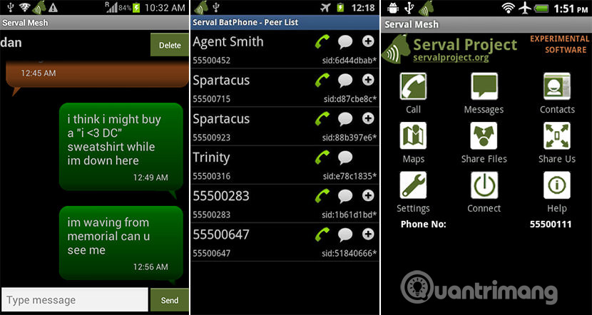 Ứng dụng The Serval Mesh