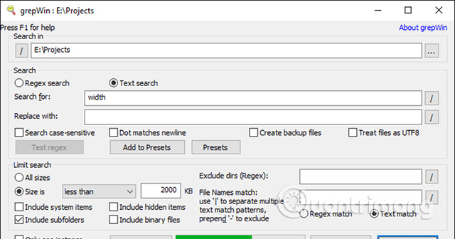 Phần mềm grepWin