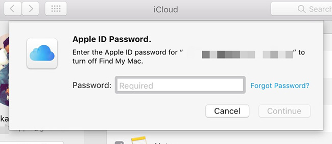 Nhập mật khẩu Apple ID để xác nhận
