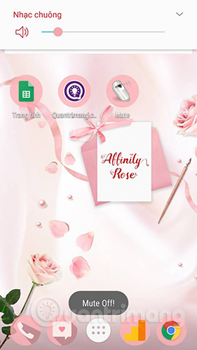 Thông báo Mute off khi bật âm thanh