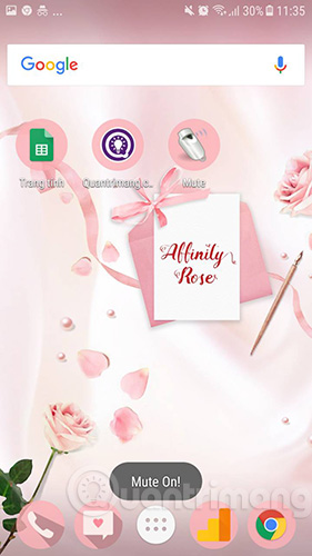 Thông báo Mute on khi tắt âm thanh