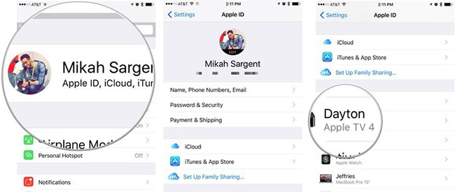 Mở phần thiết bị trên iPhone/iPad