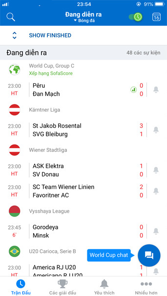 Thêm lịch thi đấu World Cup 2018 vào widget tiện ích 1