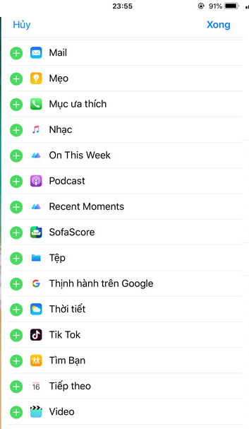 Thêm lịch thi đấu World Cup 2018 vào widget tiện ích 7