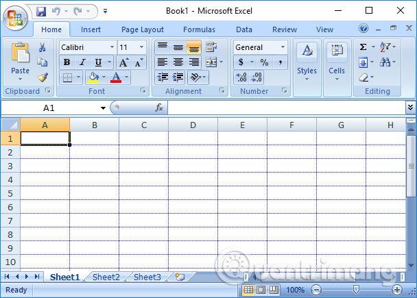 Cách thay đổi màu sắc đường kẻ bảng tính trong Excel