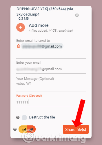 Nhập nội dung gửi file