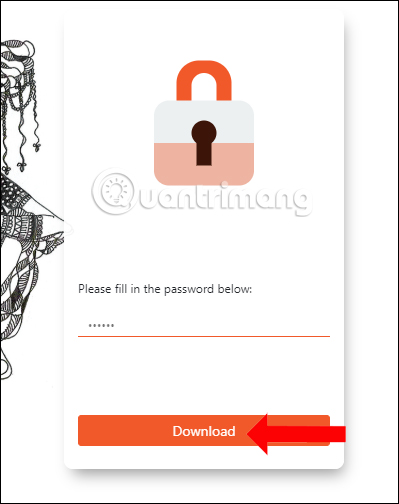 Nhập mật khẩu tải file