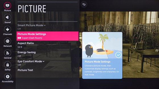 Cách bật chế độ thể thao trên tivi LG