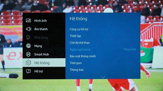 Cách bật chế độ thể thao trên tivi Samsung