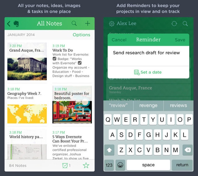 Thay vì sử dụng Notes, hãy dùng Evernote
