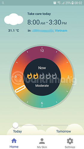 Dự báo tia UV cho hôm nay