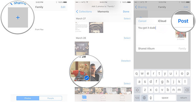 Thêm ảnh vào album Family