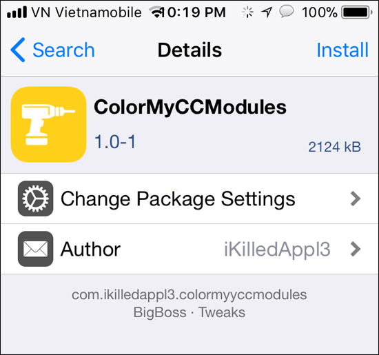 Cài tweak ColorMyCCModules